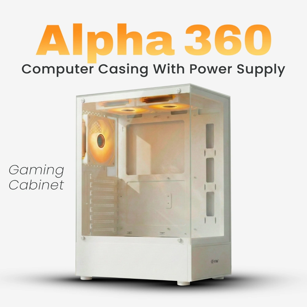 EVM Gaming Cabinet Alpha-360 White view 2